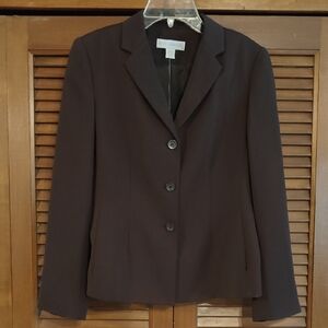 NWT Petite Sophisticate Dark Brown Suit Jacket